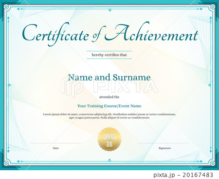 Certificate of achievement template in vector 20167483