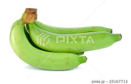 Green banana isolated on the white background 20167713