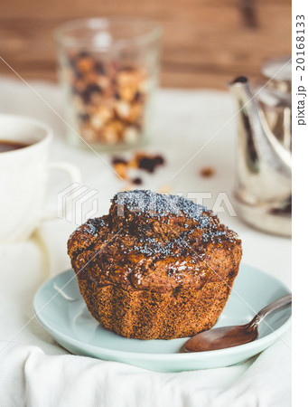 chocolate muffins with carob, raisins and poppy chocolate muffins with carob, raisins and poppy 20168133