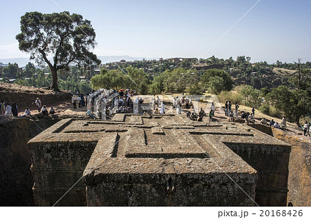 エチオピア正教 手掘りの教会 007の写真素材