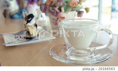 hot drink milk with cake in the morning 20168563