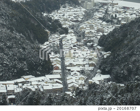 城崎温泉　雪景色　大師山頂上の展望台からの眺望 20168707