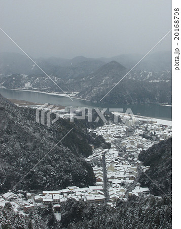 城崎温泉　雪景色　大師山頂上の展望台からの眺望 20168708