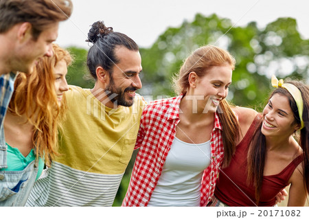 group of smiling friends outdoors 20171082