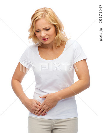 unhappy woman suffering from stomach ache 20171947