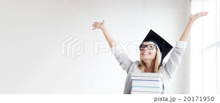 happy student in graduation cap happy student in graduation cap 20171950