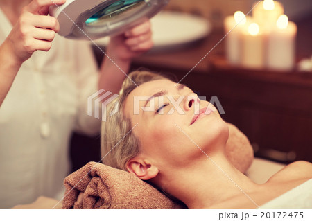 close up of young woman lying in spa 20172475