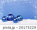 Blue Christmas balls in the snow 20173229