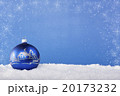 Blue Christmas balls in the snow 20173232