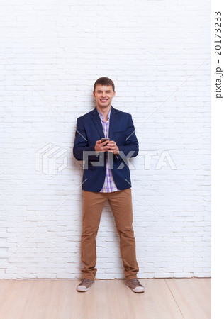 Young Business Man Using Cell Phone Smartphone 20173233