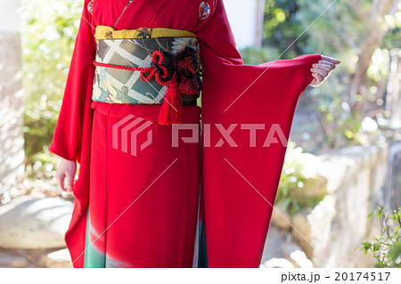 Furisode (kimono with long, trailing sleeves) 20174517