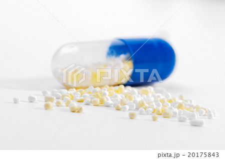 Transparent and blue medicine  20175843