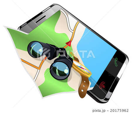Navigation on smart phone vector illustration 20175962