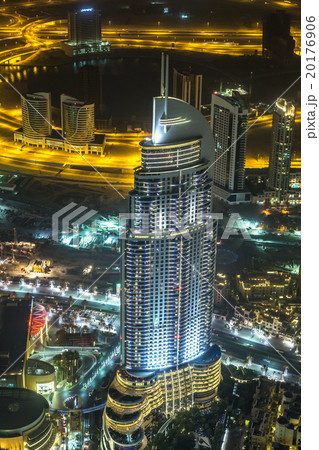 Address Hotel at night in the downtown Dubai  20176906