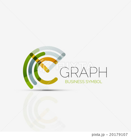 Abstract logo idea, linear chart or graph 20179107