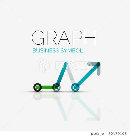 Abstract logo idea, linear chart or graph 20179108