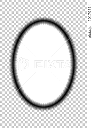 楕円_ハリフキダシ_濃い短め_白地有り 楕円_ハリフキダシ_濃い短め_白地有り 20179514