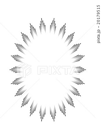 楕円_ハリフキダシ_集中ギザ間隔空き_白地有り 楕円_ハリフキダシ_集中ギザ間隔空き_白地有り 20179515