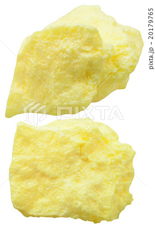 two brimstone (sulfur, sulphur) mineral stones 20179765