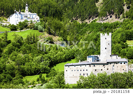 Monte Maria Abbey and castle near Burgusio, Italy Monte Maria Abbey and castle near Burgusio, Italy 20181158