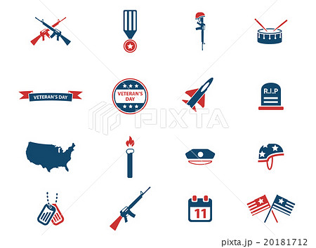 Veterans Day simply icons 20181712