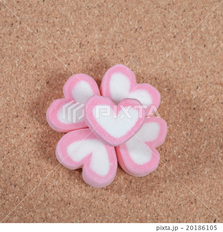 heart shaped candies on background,selective focus 20186105