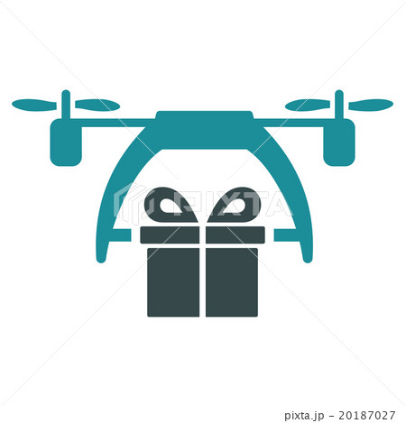 Gift Drone Delivery Icon 20187027