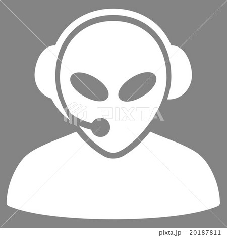 Alien Call Center Flat Icon Alien Call Center Flat Icon 20187811