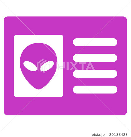 Alien Account Card Flat Icon 20188423