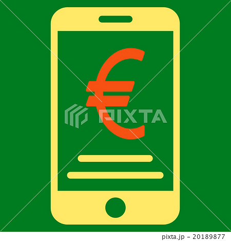 Euro Mobile Payment Flat Icon Euro Mobile Payment Flat Icon 20189877
