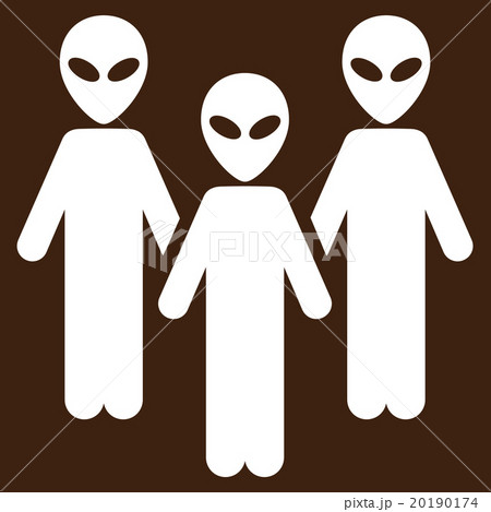 Alien Group Flat Icon Alien Group Flat Icon 20190174