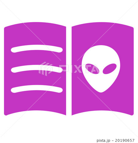Alien Face Book Flat Icon 20190657