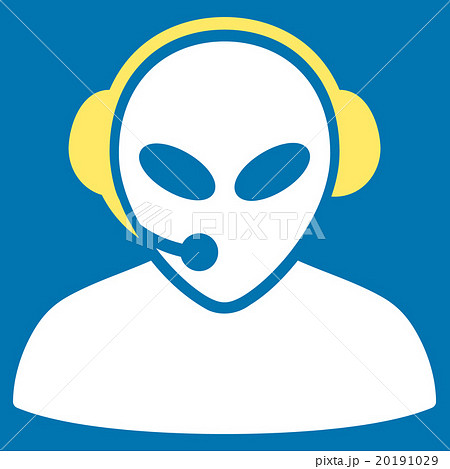 Alien Call Center Flat Icon 20191029