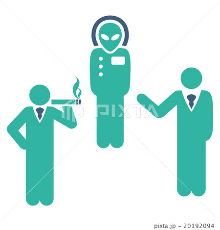 Dialog With Alien Flat Icon Dialog With Alien Flat Icon 20192094