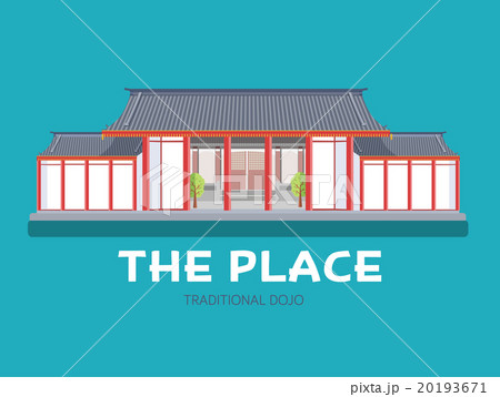 Japanese architecture house in flat design 20193671
