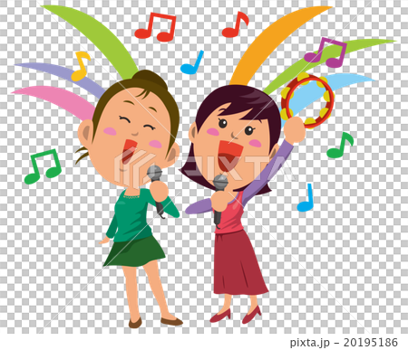 Illustrations of women singing happily - Stock Illustration [20195186 ...