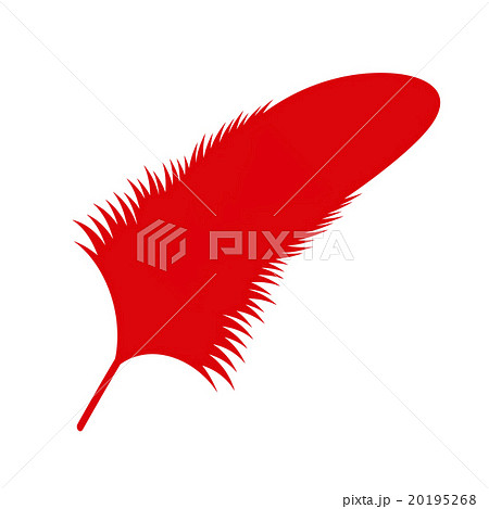 赤い羽根のイラスト素材