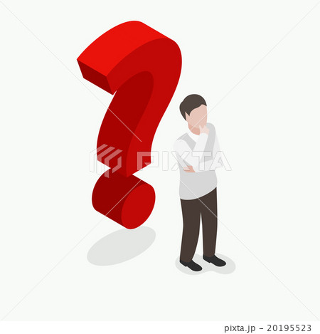 isometric people with question mark 20195523