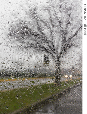 Bad weather driving on a way 20195613