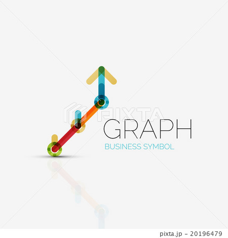 Abstract logo idea, linear chart or graph 20196479
