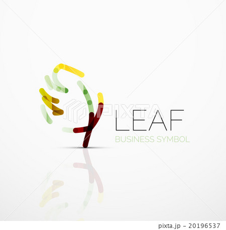 Vector abstract logo idea, eco leaf, nature plant 20196537