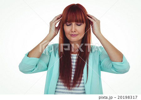 Pretty hipster woman suffering of headache 20198317