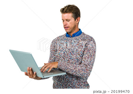 Close-up of man using laptop Close-up of man using laptop 20199470