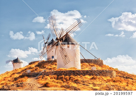 Windmills of Consuegra in the La Mancha region 20199597