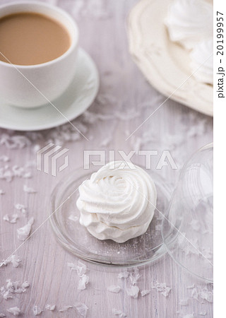 White apple marshmallows, zephyr with coffee 20199957