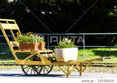 cart with flowers, Provence, France 20200020