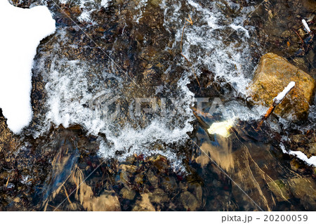 top view of mountain river seething 20200059