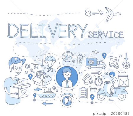 Delivery Service Infographics. Vector Illustration 20200485