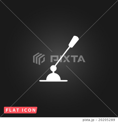PC Microphone. Single flat icon. Vector 20205289