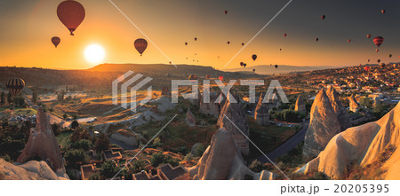 Cappadocia valley at sunrise Cappadocia valley at sunrise 20205395